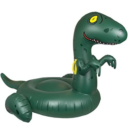 Wembley Dino-Mite Inflatable Ride-On T-Rex Pool Float, 3 Feet Tall