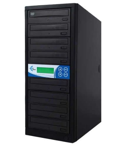 EZ DUPE 7-Bay Disk-LOK DVD/CD Duplicator with Target Disk Copy Protection (Black)