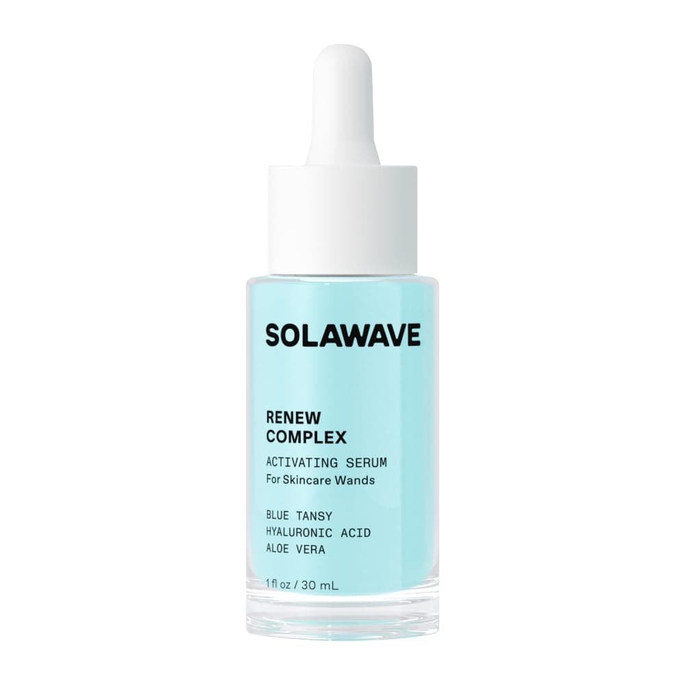 Solawave Renew Complex Red Light Therapy Activation Serum for Face & Neck | Pairs with LED Facial Wand Device | Hydrates & Plumps the Skin | Blue Tansy, Aloe Vera, Hyaluronic Acid (1 Oz)