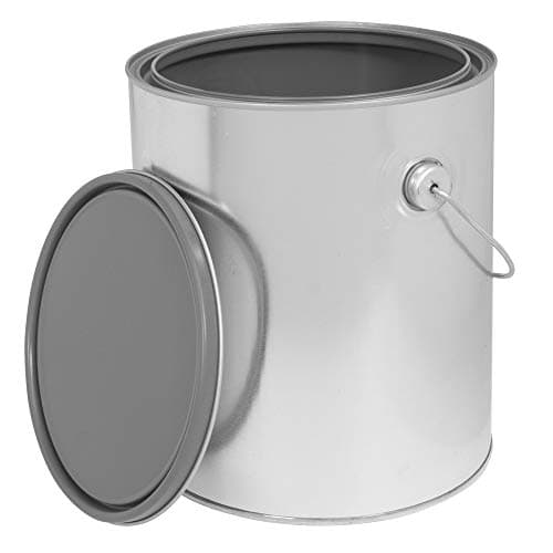 Empty Metal Paint Can Epoxy Lined with an Epoxy Lined Double Friction Lid & Carrying Handle 1 Gallon Size (1 Paint Can)