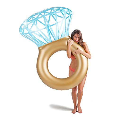 Diligencer Inflatable Large Diamond Ring Pool Floating Ring For Baby Kids Adults Fun Blow Up Summer Beach Swimming Pool Party