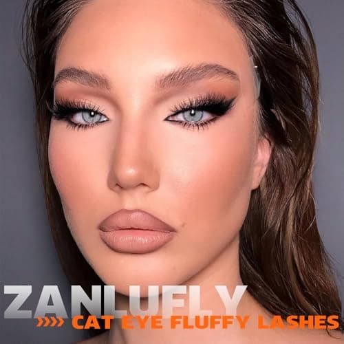 Mink Lashes Cat Eye False Lashes Fox Eye False Eyelashes Lashes Natural D-Curly Volume Fake Eyelashes Soft Handmade Lashes that Look Like Extensions Lashes Pack