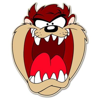 TAZ Tasmanian Devil Vynil Car Sticker Decal - Select Size