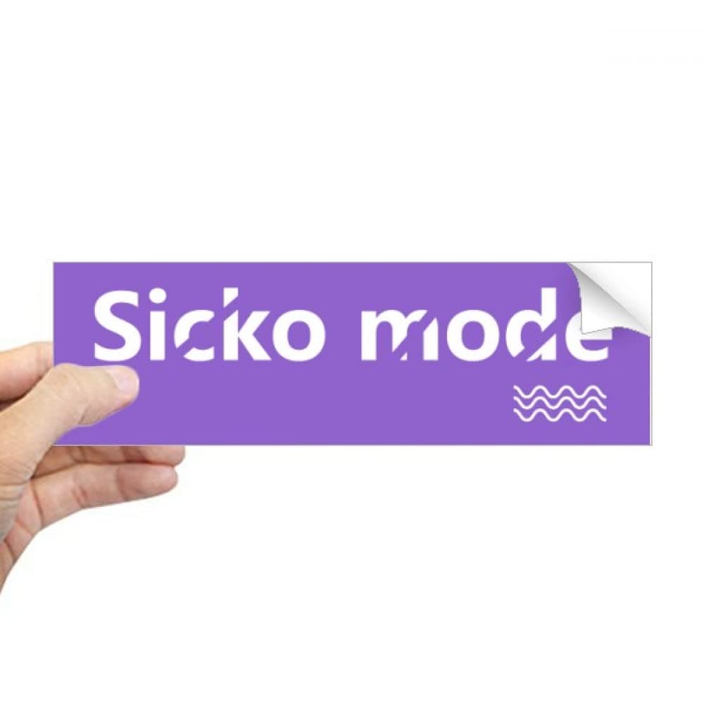 Sicko Mode Song Rectangle Bumper Sticker Notebook Window Decal