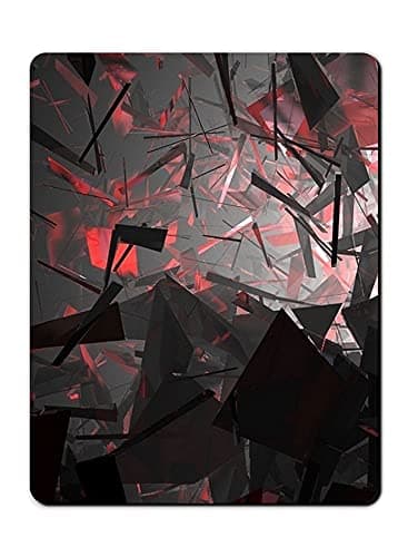 Rectangular Cute Mouse Pad Mouse Mat with Design, Non-Slip Rubber Base Waterproof Women For Game Office Mouse Pads Size 8.5 x 7.5 Inch Black And Red