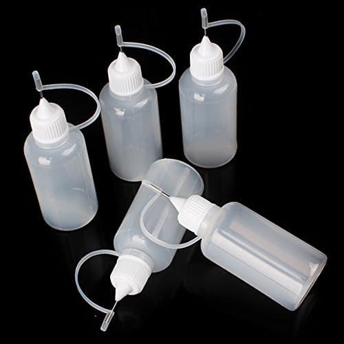 Low Density Polyethylene (LDPE) 30ml Squeezable Dropping Bottle Eye Liquid Dropper Needle Tip with Loop (Pack of 10)