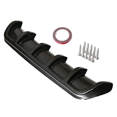 WeiMo Universal Car Rear Bumper Diffuser Kit Shark Fin Aerodynamic Spoiler Fixed on Rear Bumper Lip (Diffuser)