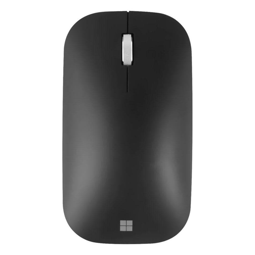 Modern Mobile Mouse, Black - Comfortable Right/Left Hand Use design with Metal Scroll Wheel, Wireless, Bluetooth for PC/Laptop/Desktop, works with Mac/Windows 8/10/11 Computers