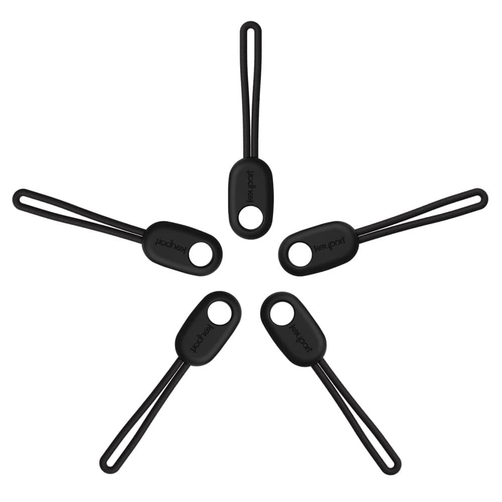 ParaPull 5-Pack (Black) - Premium Nylon Paracord Zipper Pulls - Heavy Duty Mini Cord Replacement for Backpacks, Bags, Boots, Jackets, Purses & More - Universal Zipper Extender - EDC Lanyard