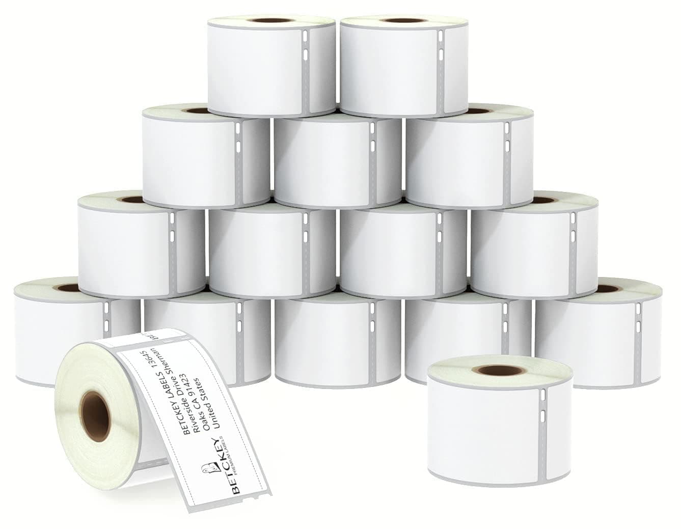 Multipurpose Labels Replace for DYMO 30324/30258 (2-1/8" x 2-3/4"), Perforated, Compatible with DYMO Labelwriter 450, 4XL, NOT Fit 550 & 5XL [16 Rolls/6400 Labels]