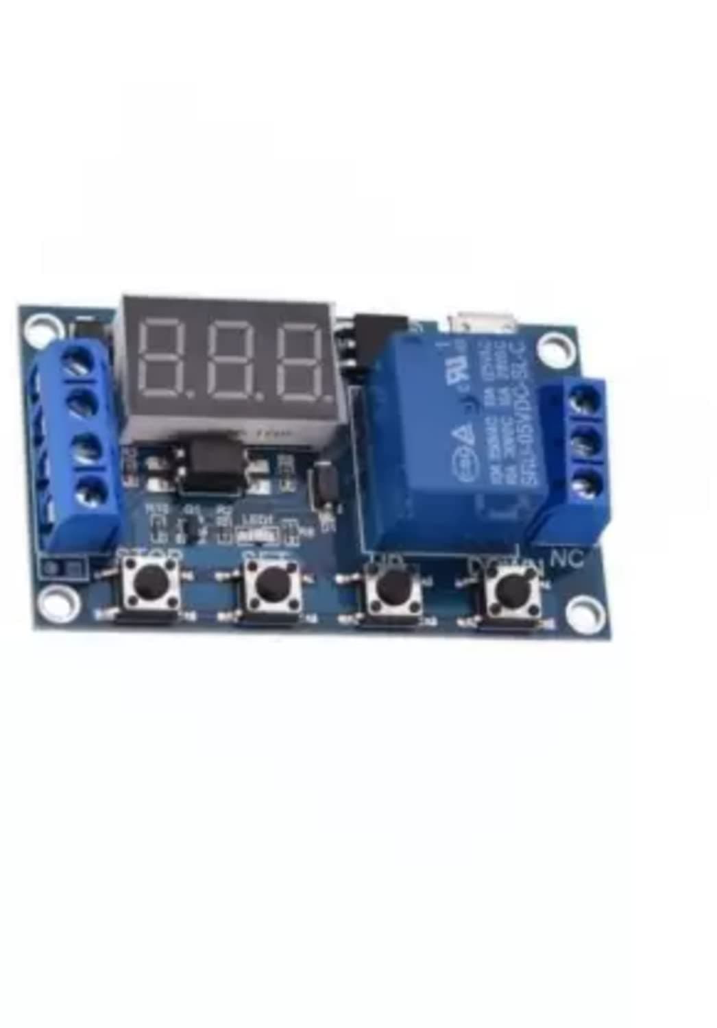 Timer Relay, DC 6-30V 1 Channel Relay Module Switch Trigger Time Delay Circuit Electronic Components