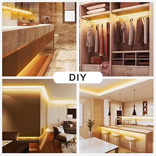 DAYBETTER 4m Warm White LED String Lights 3000K 12V Adjustable for Bedroom, Kitchen, Bedroom, Kitchen