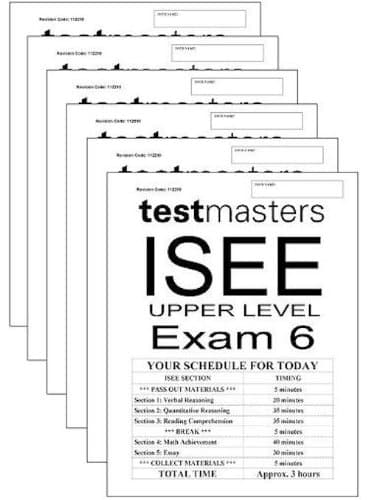 Test Masters ISEE Upper Level Exam Pack