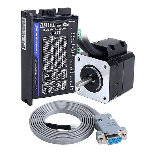 Closed Loop Stepper Motor 1 Axis CNC KIT 14Ncm/19.83oz.in Nema 17 Motor & 0-3.0A 24-48VDC Closed Loop Stepper Driver CL42T V4.1