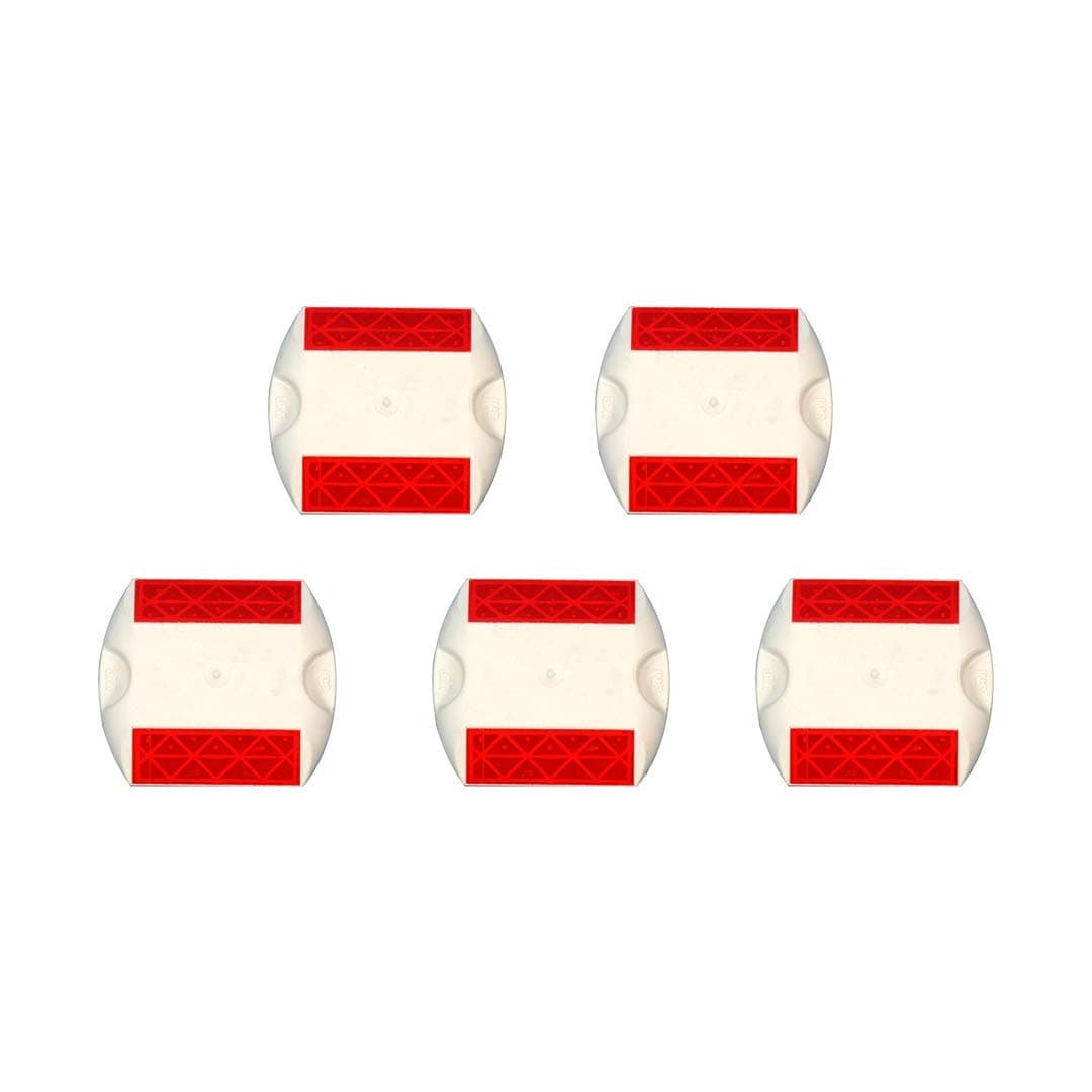 3M Reflector Plastic Road Stud cateye (Red & White)-Pack of 5