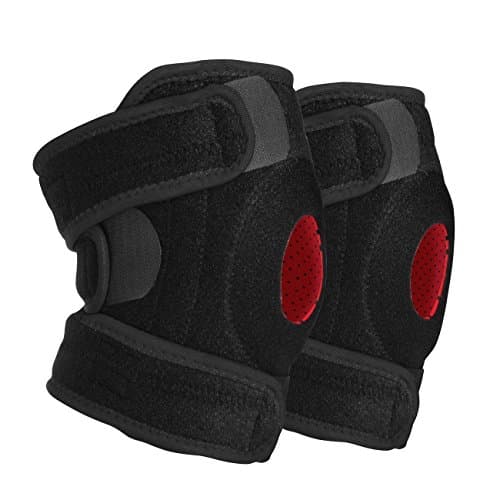 holuck Knee Brace Support Sleeves (Pair) Adjustable Compression Brace for Running Walking, Hiking,Gym Workout and Pain Relief for Arthritis