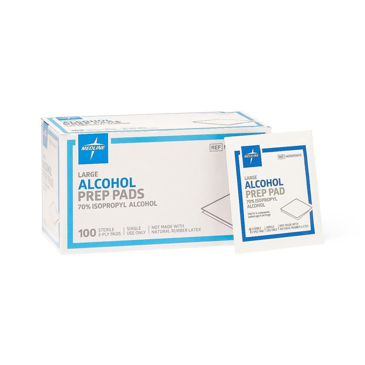 Sterile Alcohol Prep Pads, Large, 100 Count