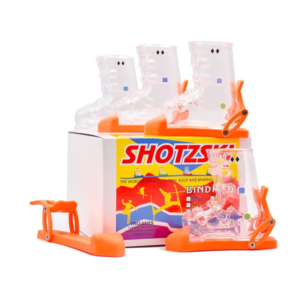 ShotzSki - Self-Install Boot and Binding 4-Pack (Orange)