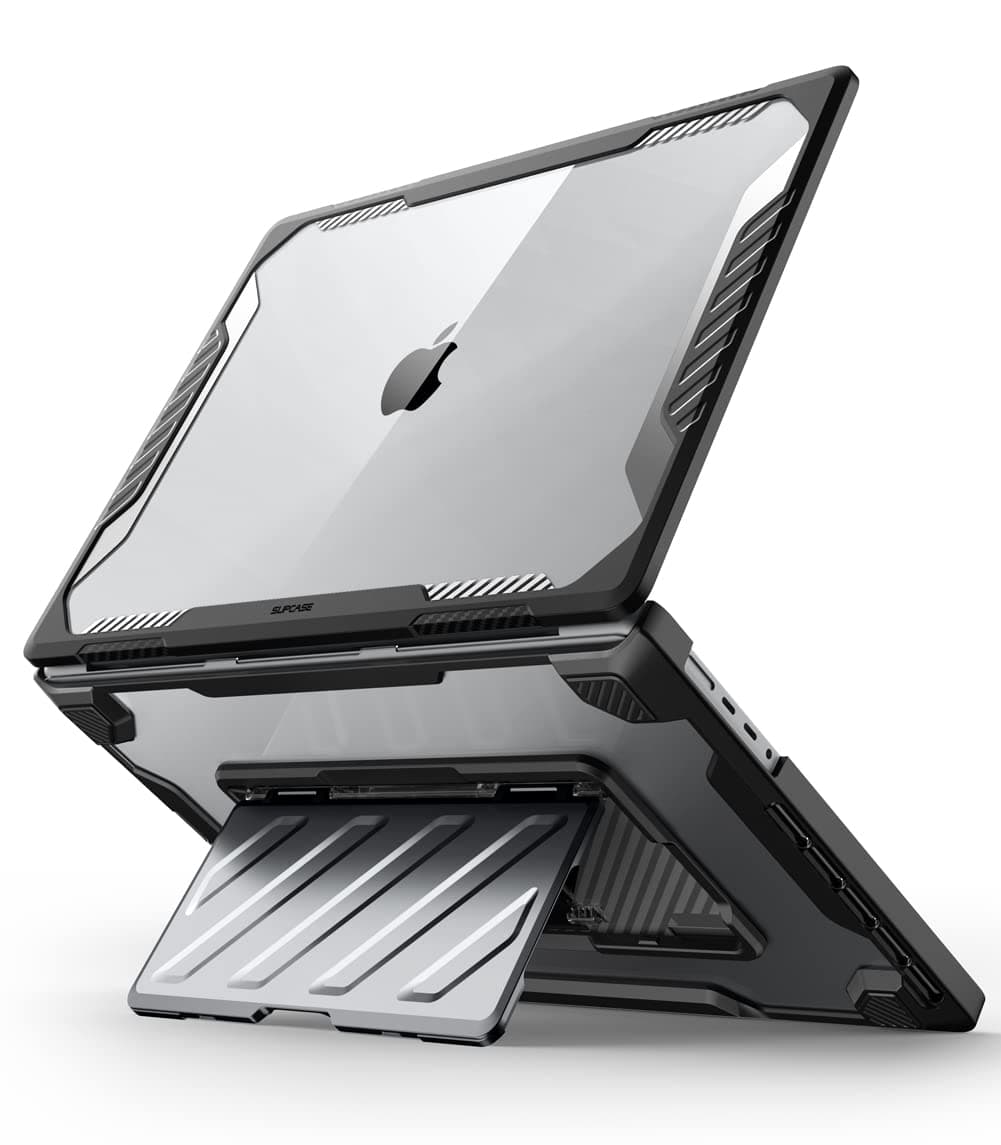 SUPCASE [Unicorn Beetle Pro Series] Case Designed For MacBook Pro 16 Inch (2021 Release) A2485 M1 Pro / M1 Max, Slim Rubberized TPU Bumper Cover for MacBook Pro 16" with Touch ID - Black
