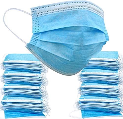 TAGAROS 3-Layer Disposable Face Shield, 50 Counts