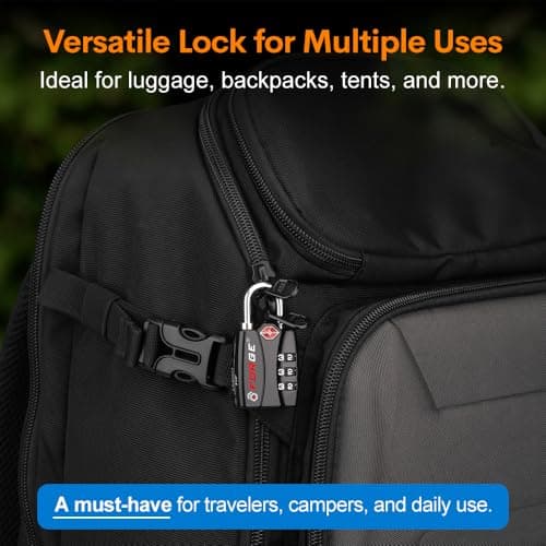 Forge TSA Approved Luggage Locks 2 Pack - Open Alert Indicator, Alloy Body for Travel Luggage, Suitcase, Lockers