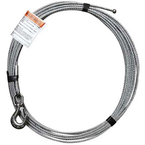 OZ Lifting OZGAL.25-55B 1/4" Galvanized Cable Assembly for-COMPOZITE Davit Crane