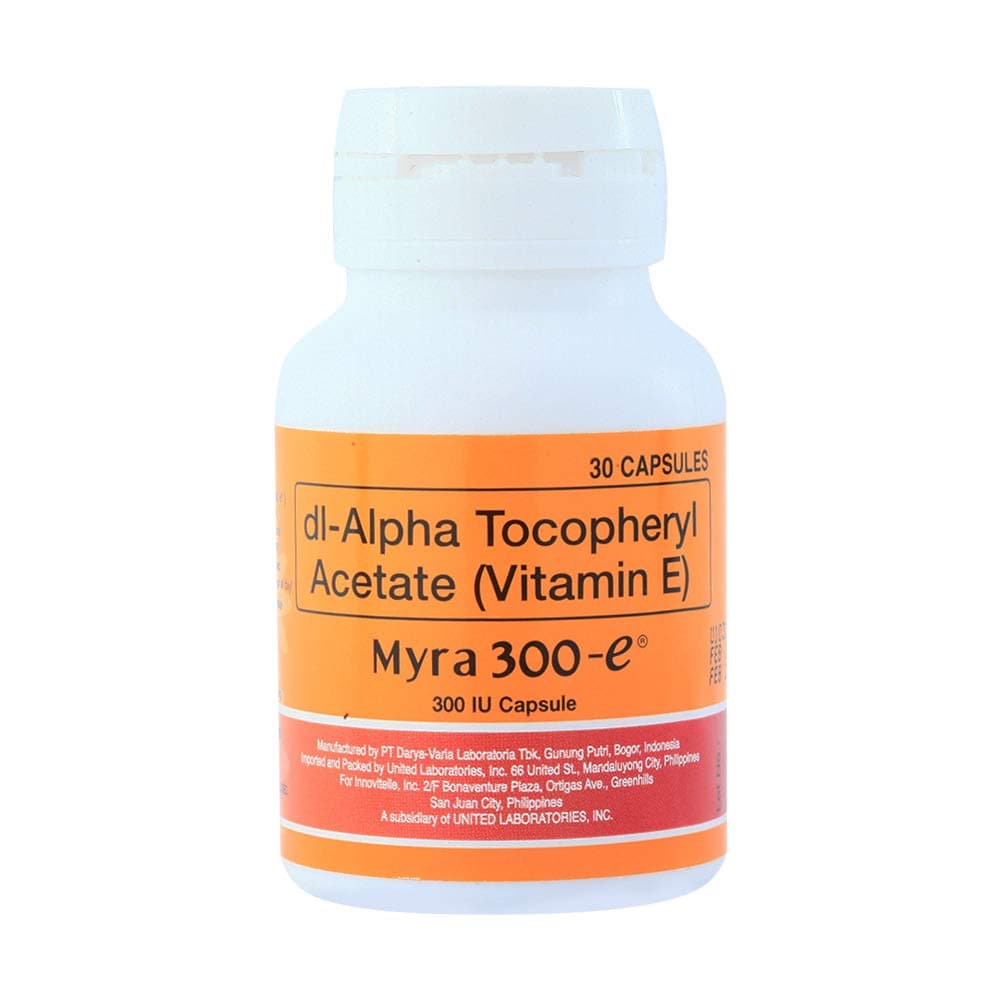 60 Capsules Myra E 400 IU Vitamin E d-Alpha Tocopherol by Myra E