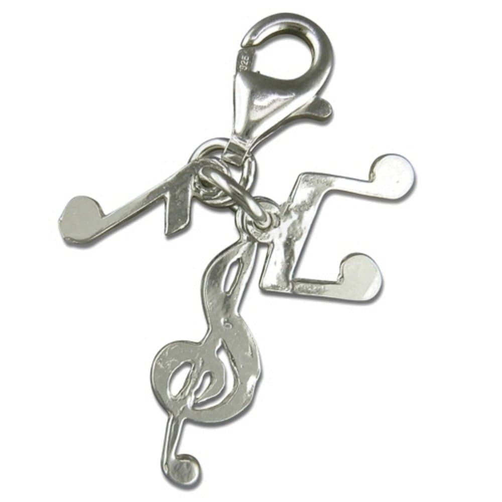 Music Themed Clip On Charms Collection - Sterling Silver Clip On Charm Pendant with Lobster Clasp for Women - Compatible with Thomas Sabo Charms Bracelet - Women's Clasp Charms