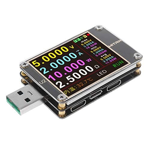 USB Tester QC4.0+ PD3.0 2.0 PPS Quick Charging Protocol Capacity DC Meter 4~24V 5A WITRN-U2 USB Color Display Tester