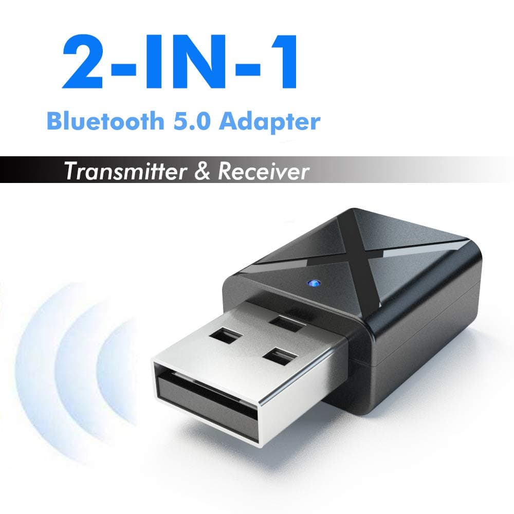 DYTesa Bluetooth Transmitter Receiver,2 in 1 Bluetooth 5.0 Transmitter Receiver 3.5mm Wireless Stereo Audio Adapter