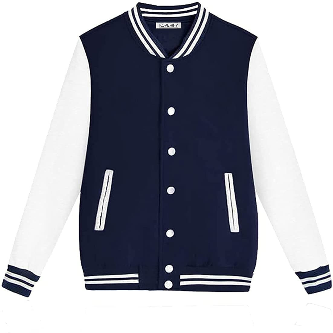 Koverify Solid unisex Varsity Jacket For men and Women/Baseball Jacket/University Jacket