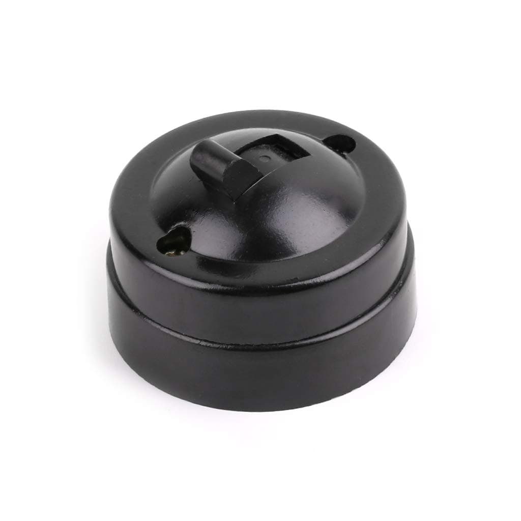 ehbn9 Retro Single-control Switch Surface Mounted Wall Light Button Old-fashioned Black