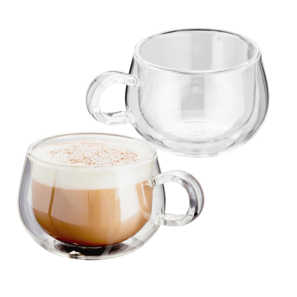 Double Walled Cappuccino Coffee Handled Cups