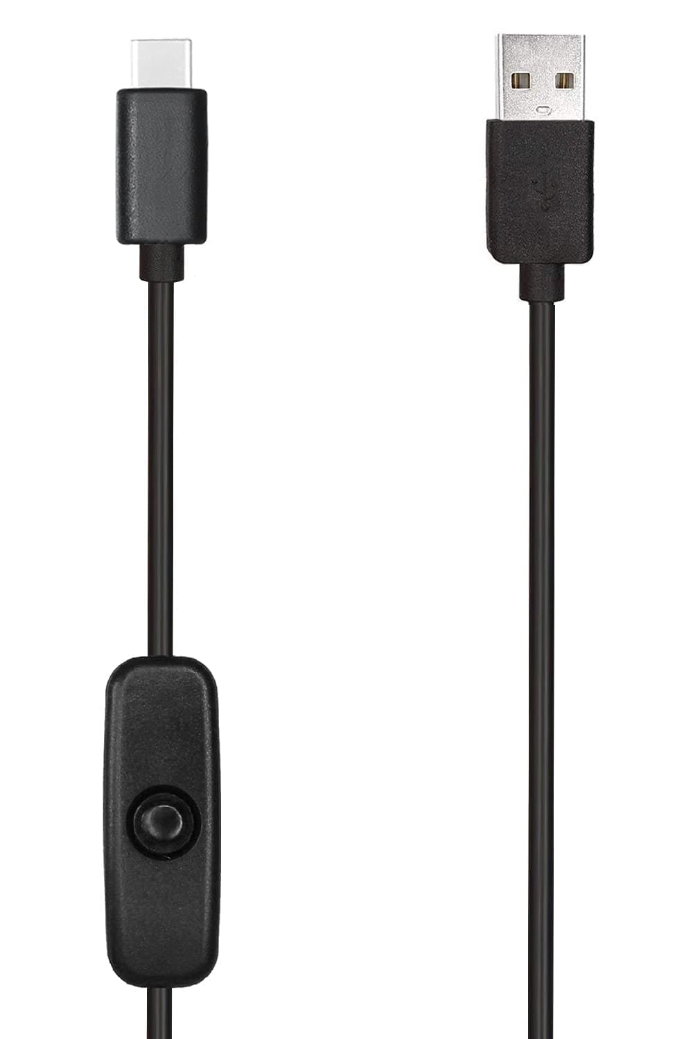 MakerSpotUSB 2.0 to USB C Extension Cable 5ft - 1.5m Long with On Off Click Button Power Switch e Compatible with Raspberry Pi4 Model B Samsung Huawei Smartphone Tablet