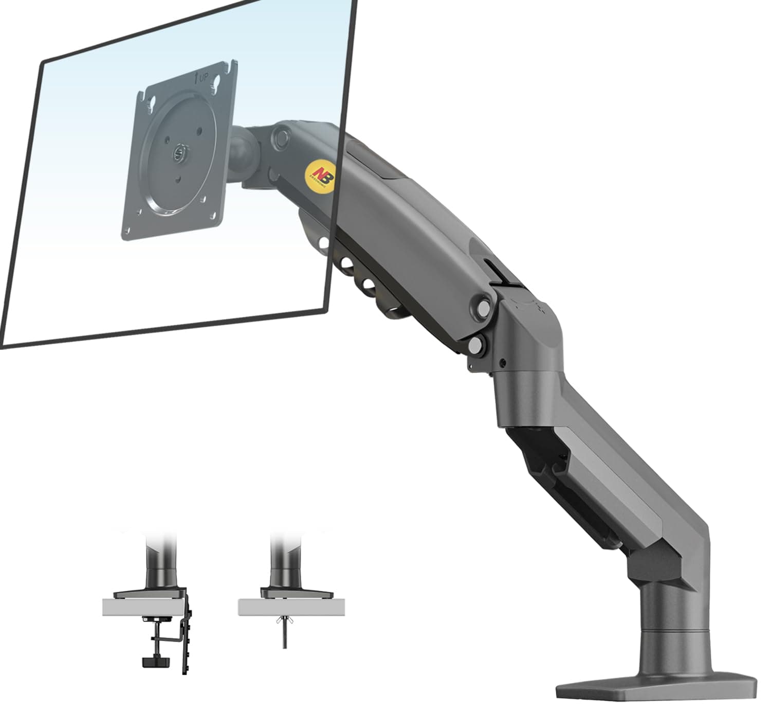 Monitor Mount,Fits 4.4 to 19.8lbs Computer Monitors, Adjustable Stand with Tilt Rotation Swivel Function, Desk Mount F80