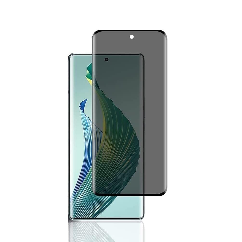Muzz Honor 70 Privacy Screen Protector,[3D Curved] [5D Touch] Anti Spy 9H Tempered Glass, Edge to Edge Full Cover Screen Protector Anti-Fingerprint Full Coverage Sccreen Protector For Honor 70 5G
