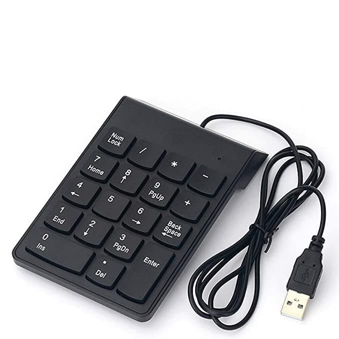 Scalebee USB 2.0 Wired Numeric Keypad Slim Mini Number Pad Digital Keyboard 18 Keys Numpad for iMac/Mac Pro/MacBook/MacBook Air/Pro Laptop PC Notebook Desktop.