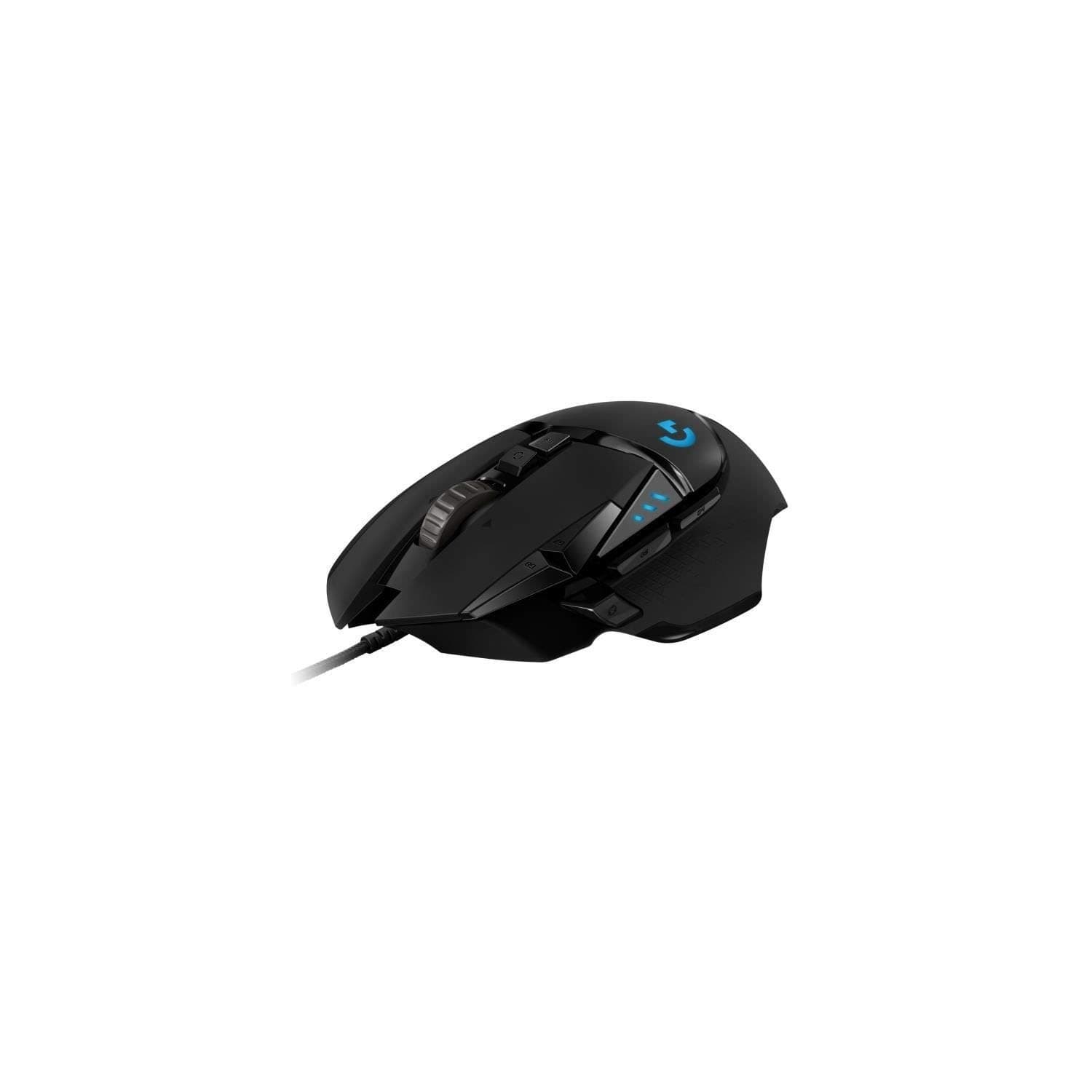 Logitech G502 Hero High Performance Wired Gaming Mouse, 25K Sensor, 25,600 DPI, RGB, Adjustable Weights, 11 Programmable Buttons, On-Board Memory, PC/Mac - Black
