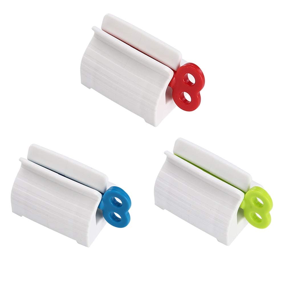 3 Pieces Toothpaste Squeezer ，Rolling Tube Toothpaste Squeezer Toothpaste Seat Holder Stand Rotate Toothpaste Dispenser
