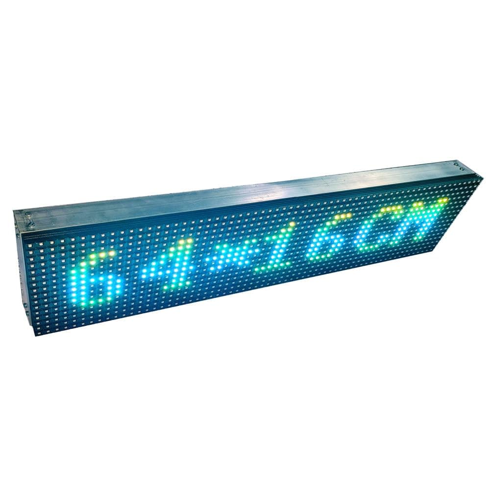 AL-QURAISH P10 Led Running/Scrolling Programable Text Message Display Board WI-FI (RGB, 7INCH. × 25 INCH)