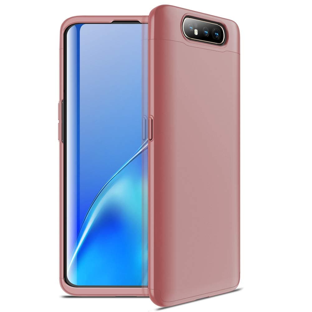 HMTECHUSSamsung A80 Case case Shockproof 2 in 1 Hard PC Plastic Material Anti-Scratch Bumper Full Body Coverage Protection Ultra-Thin Cover for Samsung Galaxy A80 2 in 1 PC Rose Gold AD