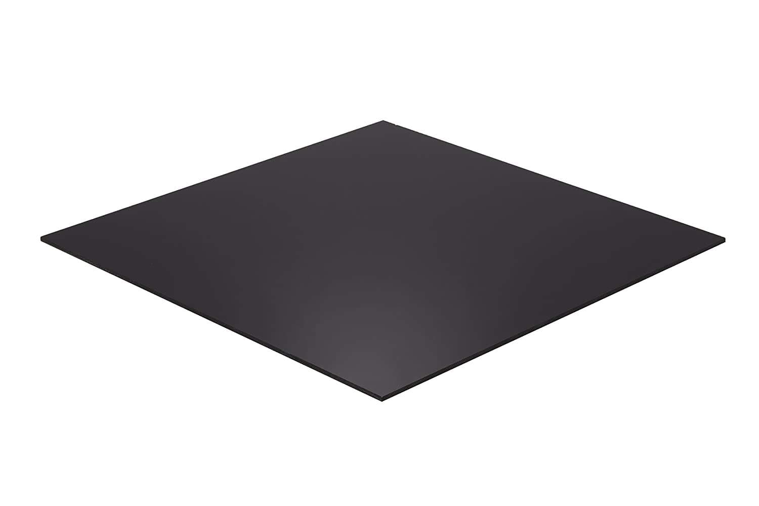 Black Plexiglass Sheet - 1/4" Thick Cast (24" x 48")