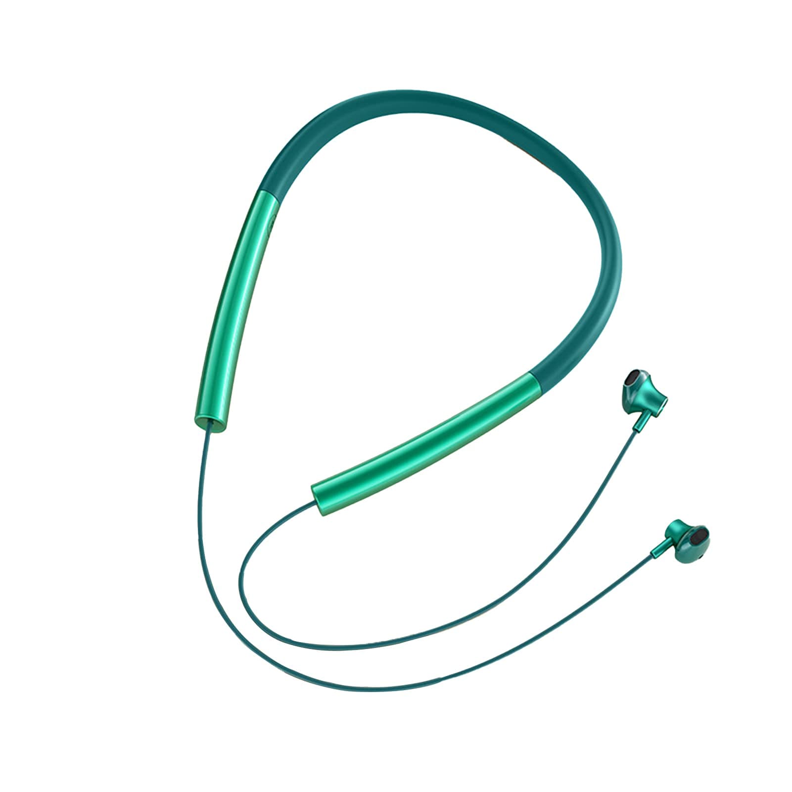 Neck-mounted Wireless Earbuds, Neck-mounted Bluetooth Headset, Semi-in-ear Magnetic Sports Earphones are Suitable for All Kinds of Sports green