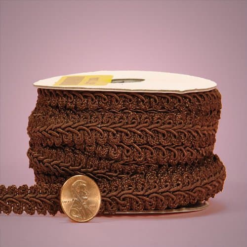Paper Mart Brown Gimp Braid Trim, 5/8" X 10yd