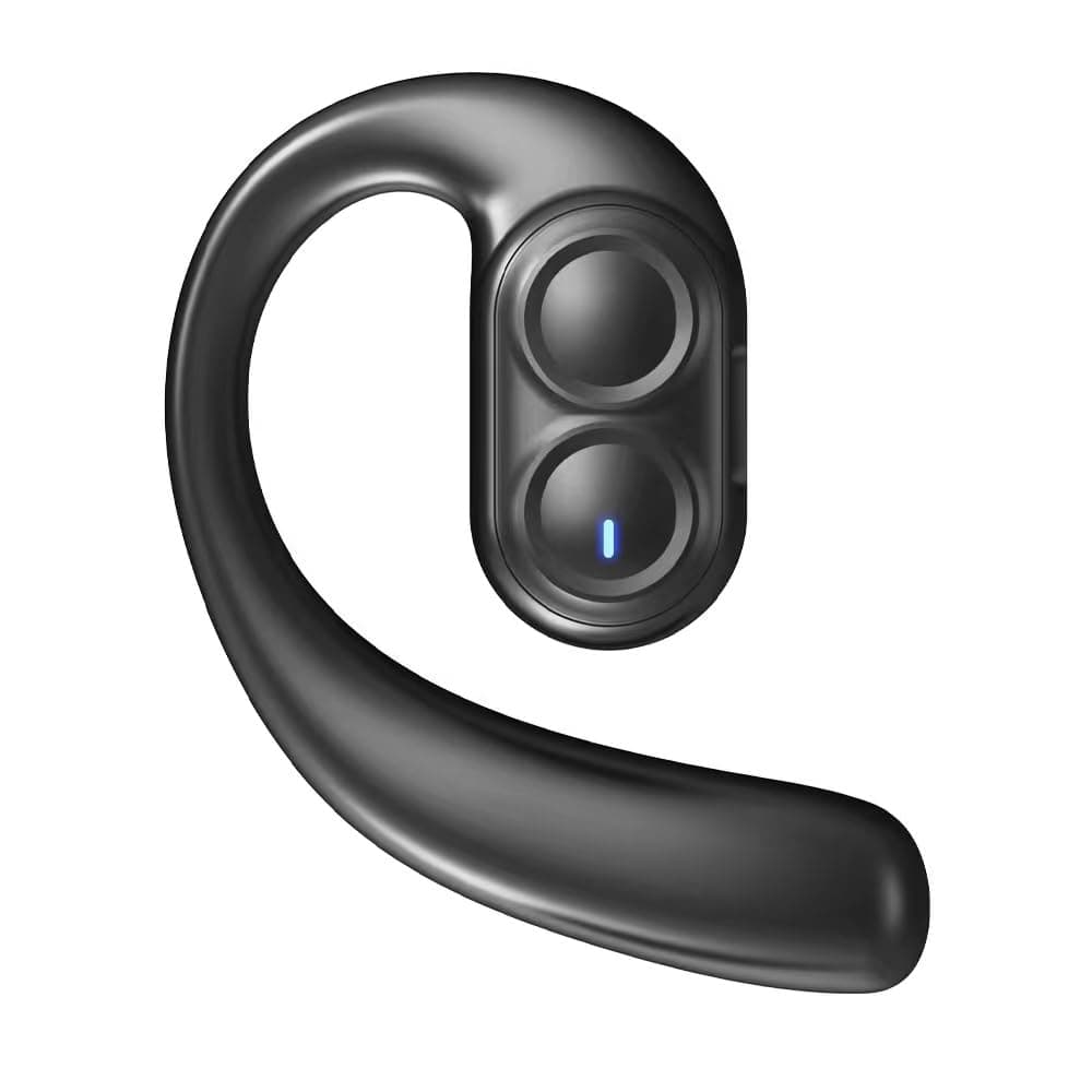 Single Open Ear Earbuds - Bluetooth 5.3 Wireless Earbuds with Earhooks for Long Time Playback, Superior HiFi Stereo Sound Earphones,LED Digital Display,Sweatproof Workout Headphones