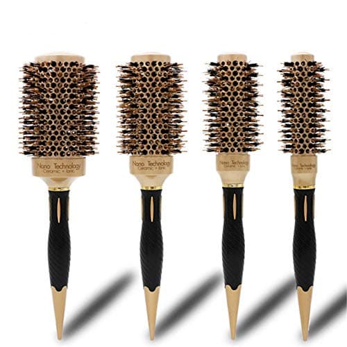 Eastern Corridor Professional Nano Ceramic & Ionic Barrel Round Thermal Brush Hair Styling Blow Drying Curling Brush (One Set)