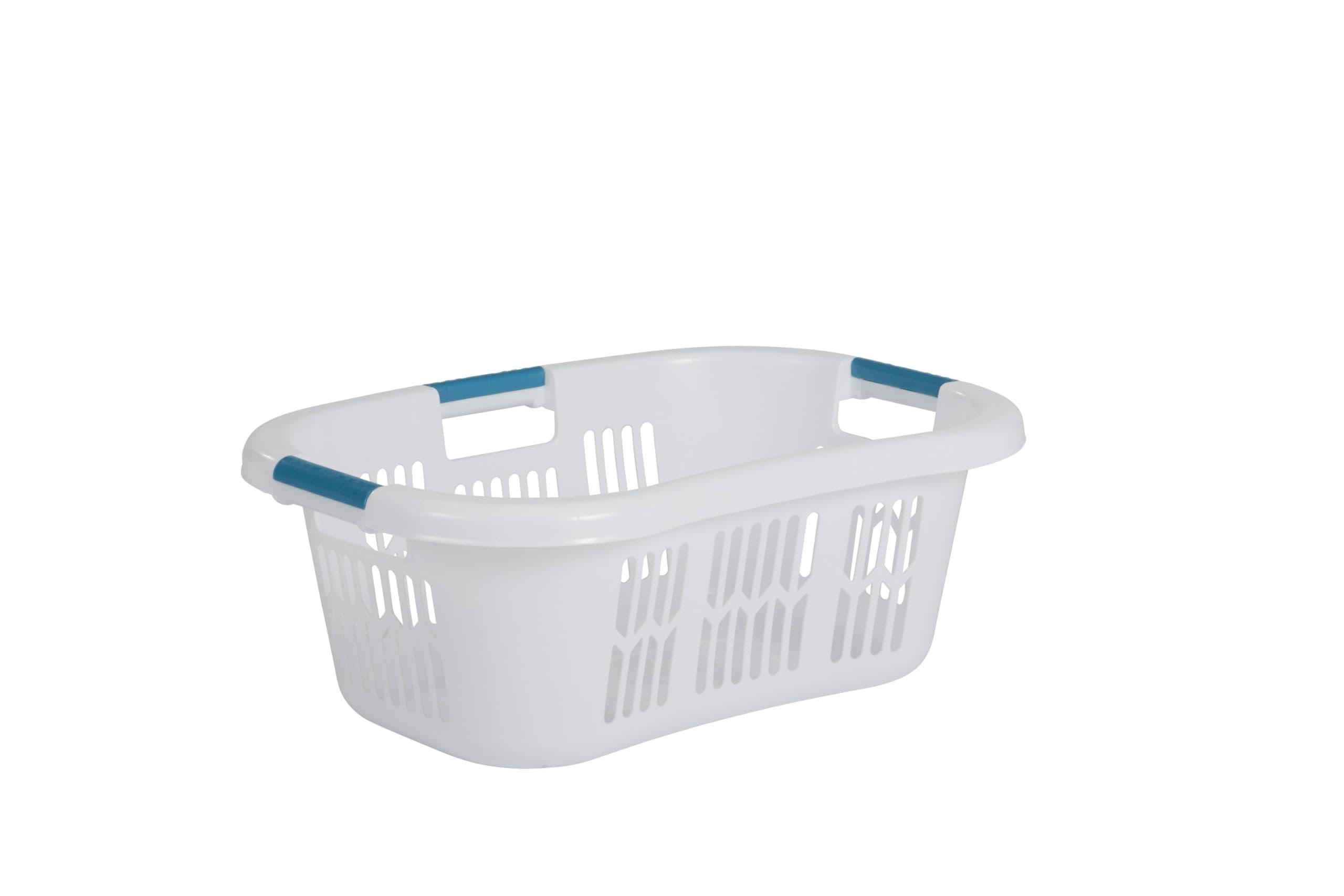 Laundry Basket, White, 1.5 Bushel