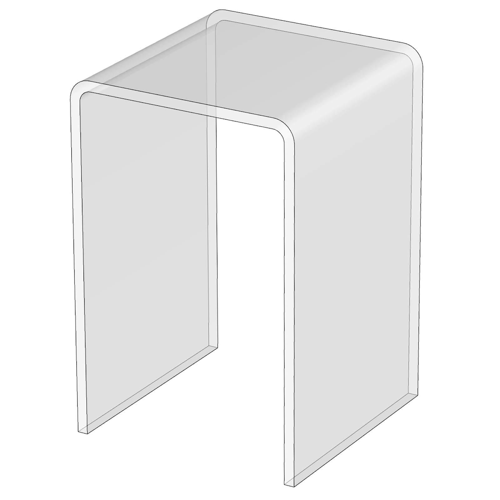 Clear Acrylic Display Risers- Premium Shelf Riser Display Stands and Plinths - Hoverstand- Made in UK (10cm*10cm*15cm, Max Load 3.5kg)
