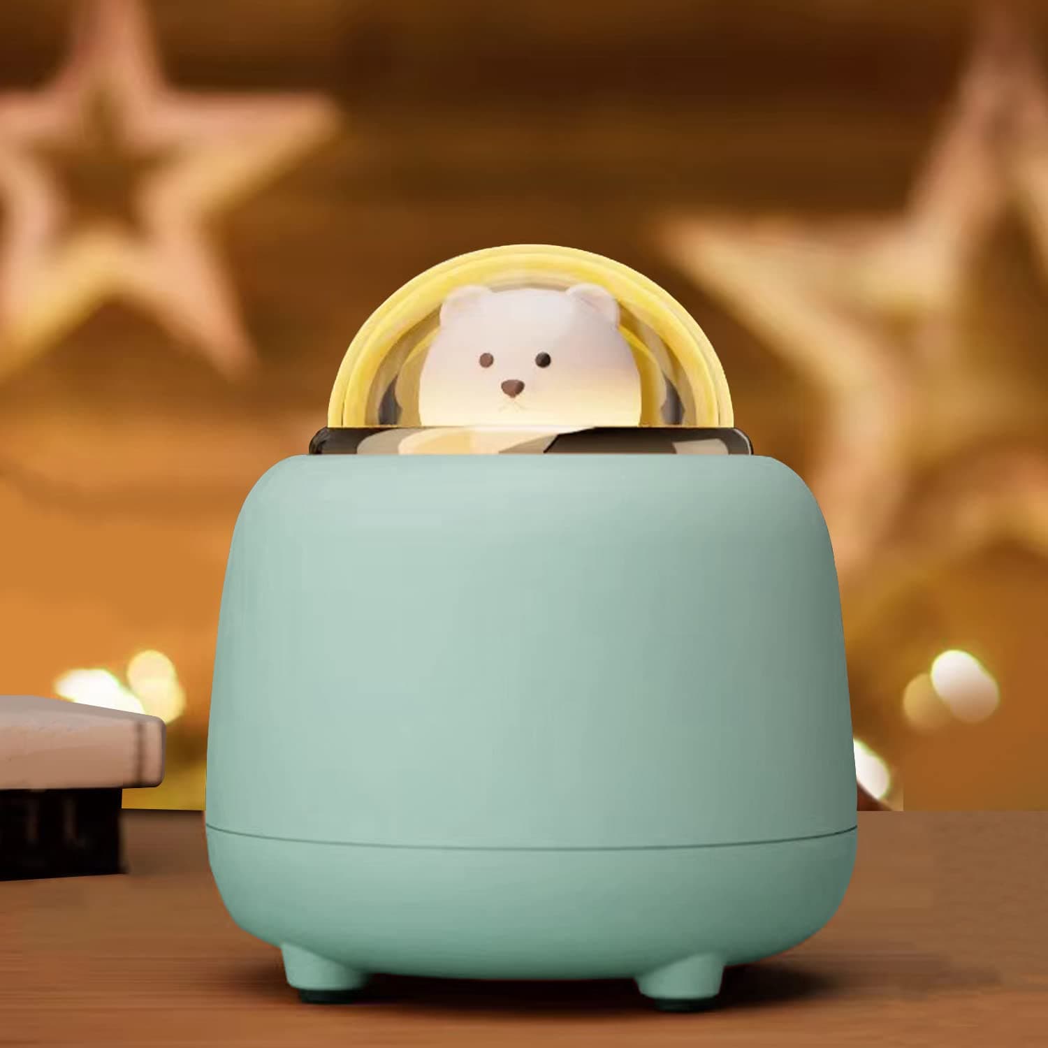 Bluetooth Speaker with Lights, Bear Wireless Speaker with Adjustable Dual Night Light for Kawaii Room Decor, Birthday Gifts for Women Teen Girls