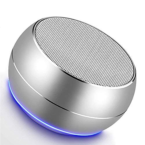 NUBWO Portable Bluetooth Speakers with Mic, Hands-free Function, Built-in Mic, Enhanced Bass for iPhone, iPad, Blackberry, Samsung and More (Silver)